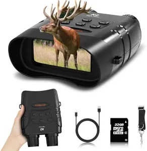 4K Night Vision Goggles, Infrared Night Vision Binoculars for Adults, HD Large Screen Binoculars can Save Photo and Video with 32GB TF Card, Camping & Hunting