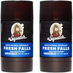 Dr. Squatch Natural Deodorant for Men 2 Pack Fresh Falls – Odor-Squatching Men's Deodorant Aluminum Free (2.65 oz, 2 Pack)