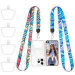 Doormoon Phone Lanyard, Universal Adjustable Neck Straps for Phone Case Keys ID Badges Phone Accessorie Compatible with iPhone, Samsung, Motorola, LG & Most Smartphones, 2 Pack, Sea