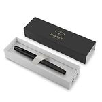 Parker IM Rollerball Pen | Matte Black with Black Trim | Fine Point with Black Ink Refill | Gift Box