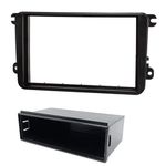 Sound-way - Single DIN Car Radio Frame Installation, 1 DIN / 2 DIN Front Panel Frame Stereo compatible with Volkswagen/Skoda/Seat