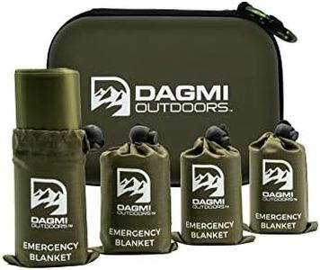 Dagmi Outdoors Emergency Survival Blanket 4 Pack Thermal Mylar Foil Space Blankets for Extreme Cold Weather - NASA Designed - Perfect for Camping, Hiking, Car, Warmth - Outdoor Waterproof Gear