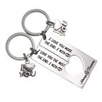 I Love You The Most The End I Win Love You More Mostest Keychain Couples Friendship Key Chain Cute Boyfriend Girlfriend Birthday Gifts