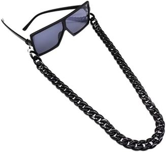 AOOLIA Acrylic Glasses Chain for Women Men, Eye Glasses Holders Around Neck Sunglasses Holder, Glasses Necklace Lanyard(Acrylic Black)