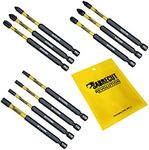 10 x SabreCut SCRK89 89mm PZ1 PZ2 PZ3 PH1 PH2 PH3 TX20 TX25 TX30 TX40 Magnetic Impact Screwdriver Driver Bits Set Pozi Pozidrive Phillips Torx Compatible with Dewalt Milwaukee Bosch Makita etc