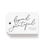 Bliss Collections Thank You Gift Tags, 50 Beyond Grateful Tags for Wedding, Bridal Shower, Baby Shower Favors - Perfect for Birthday, Events, or Celebration