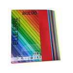 BRUSTRO Elle Erre Coloured Card Stock Craft Paper A4 Size 220 GSM Mixed Bright Colours 24 Sheets Pack (12 cols X 2 Sheets)