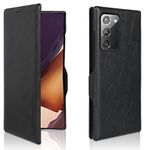 PULOKA Samsung Galaxy Note 20 Pu Leather Flip Back Cover Leather Wallet Case with Card Slot & Kickstand Function – Black