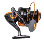 Dilwe Spinning Reel 12+1BB High Speed Metallic Black Casting Fishing Reel for Saltwater Freshwater Fishing