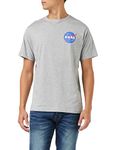 Nasa Men's CORE Logo T-Shirt, Grey (Sports Grey SPO), Large (Size:Large)