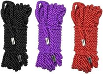 Coldairsoap Soft Silk Rope, 3-Pack Skin Friendly Twisted Trim Rope Nylon Twisted Cord, Braided Twisted Silk Ropes for Decorative Twisted Satin Shiny Cord Rope 32 Feet/8MM