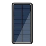 Solar Charger Power Bank - 50000 Mah Fast Portable Charger, Wireless Type C Output Fast Charger | Solar Panel Charger with Led Flashlights, Cell Phone Charger External Battery Pack for Phone Tablet