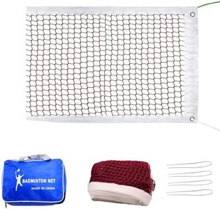 YQkangzhu Professional Badminton Net with Aircraft Heavy Duty Wire Rope, 20FT x 2.5FT, Portable Outdoor Badminton Tournament Net, Tennis Replacement Nylon Net for Garden Schoolyard Backyard Beach