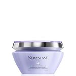 Kérastase Blond Absolu, Anti-Brass Purple Hair Mask, For Lightened & Highlighted Cool Blonde Hair, With Hyaluronic Acid & Edelweiss Flower, Masque Ultra Violet, 200ml