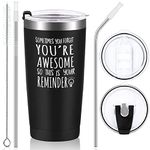 Livole Thank You Gifts, Inspirational, Birthday, Appreciation, Congratulations, Graduation Gifts for Men, Women, Friends, Colleagues, Christmas Gifts for Men, 20 Oz Stainless Steel Wine Tumbler