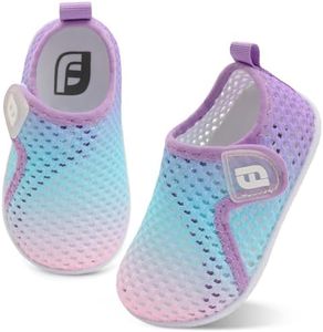 Toddler Boys Girls Cute Aqua Water Shoes Breathable Lightweight Sneakers for Beach Sandals Summer Shoes Water Sports Mesh GrBluePinkPurple 2-2.5 Years Toddler
