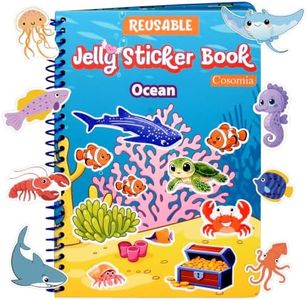Cosomia Reusable Jelly Sticker Book for Toddlers and Kids, (Under the Sea)