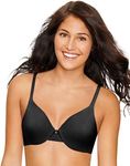 Hanes Women's, Low-Cut Underwire T-Shirt Bra, Convertible Straps, Black Stripe, 36B