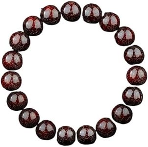 Jefuzh 保真印度小叶紫檀 Rosewood with small leaves Sandalwood Beads Bracelet 手串满金星老料佛珠男女款檀木念珠手链 H-880