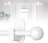 TKZTKZ Curtain Rods No Drilling for