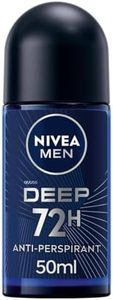 NIVEA MEN Deep Deodorante Roll-on 6 x 50 ml, Deodorante uomo arricchito con Carbone Attivo per fino a 72h di protezione, Deodorante roll on antitraspirante dalla profumazione legnosa