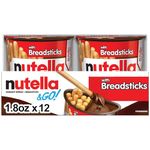 Nutella Ferrero & Go Hazelnut Spread With Cocoa & Bread Sticks,52G Each (Pack Of 2)