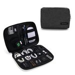 BAGSMART Electronics Accessories Organiser Bag, Portable Electronics Carrying Case Travel Small for Cables, Powerbank, Earphone, USB sticks, SD Card (Black)