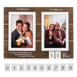 NUPTIO Anniversary Picture Frame Gift: 4x6 Wood Photo Frames Wedding Gifts Ideas for Couple Bride Parents Grandparents Wife Memorial Birthday Engagement 1-99 Years 50th Holds 2 Then & Now Photos