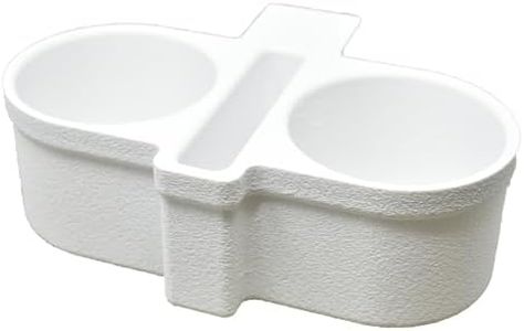 Cupholder Attachment Accessory Compatible with Yeti 35 Coolers | Drink Holder for Coolers | Made in USA (White, Two-Cups)