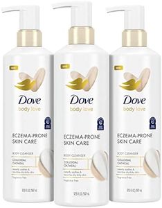 Dove Body Love Body Cleanser Eczema-Prone Skin Care Colloidal Oatmeal 3 Count Fragrance Free Body Wash Instantly Soothes & Nourishes Dry-Itchy Skin 17.5 FO