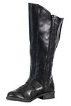 Superhero Cosplay Halloween Costume Black Boots, Black, Large Women/Large Men