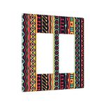 Southwestern Decor Azte Double Rocker Light Switch Cover 2 Gang Wall Plate Covers Decorative Electrical GFCI Outlet Plates for Home Bathroom Kitchen Decor