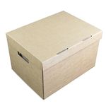 Triplast 15 x 12 x 9-Inch Archive File Storage Removal Office Cardboard Box with Lids and Handles (Pack of 5)