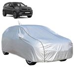 Pivalo 100% Waterproof Car Body Cover Compatible with Tata Nexon Triple Stitched Bottom Elastic Dustproof UV Heat Resistant Full Body Protection (Reflective Silver)