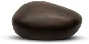 URN UNIQUE River Stone Urn for Ashes - 55 lbs Volume of Cremation Weight - Handcrafted Beech Wood - Dimensions (Dark Chocolate, 55 lbs)