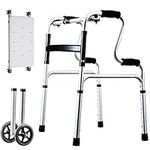 Walkers for Seniors with Seat & Wheels, Seniors Tall People Adult Rolling Walker, Portable Heavy Duty Aluminum Frame, Load 190 Kg It's so Kind of You