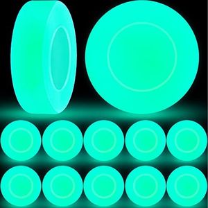 Ice Hockey Puck Glow in The Dark Party Pucks Green Floor Puck for Kids Adults Youth Outdoor Games Gifts (4 Pcs)