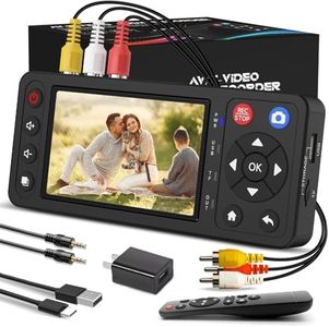 Qonakism VHS to Digital Converter with 4" HD Screen, Video Capture Recorder Convert to MP4 Compatible with VHS, VCR, DVR, DVD, Hi8, Mini DV, Camcorders, Retro Consoles(Tapes/DVD Player Not Included)
