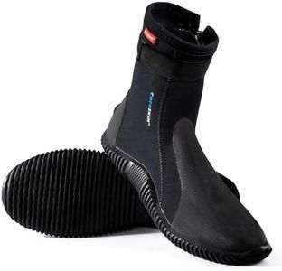 3mm Neoprene Adult Unisex Dive Boots, Anti-Slip Rubber Sole, Water Boots with Tall Zippered Design, Ideal for Scuba Diving, Snorkeling, Surfing, Canyoning, Rafting, Windsurfing & Sailing(N-PM3mm9)