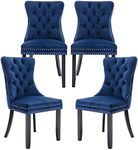 Kiztir Velvet Dining Chairs Set of 