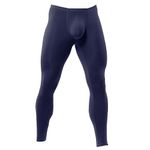 QiaTi Men's Tight Long Underwear Sexy Long Pants Sexy Tight Underwear Soft Compression Underwear for Men Long Leggings Pants