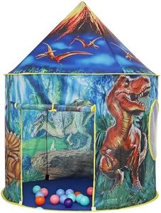 Kids Play Tent Kids Teepee Tent Dinosaur Castle Play Tent Pop Up Tent Children Playhouse for Indoor Outdoor Portable Playhouse Boys & Girls Birthday Gift