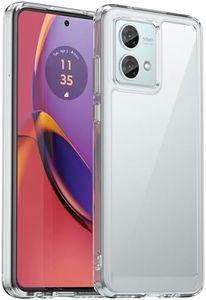 FINON Case for Motorola Moto G84 Shockproof Phone Bumper Cover, Anti-Scratch Clear Back (Clear, Moto G84)