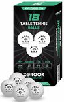 ZOROOOX High-Performance 3-Star Table Tennis Balls - | 9 or 18 | Orange or White | 40+ ABS Competition Grade Ping Pong Balls (Pack of 18 Balls, White)