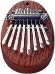 8 Key Mini Kalimba Thumb Piano Solid Wood Finger Piano Portable Marimba with Lanyard, Gift for Kids Adults Beginners