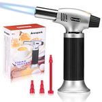 Butane Torch, Arespark Culinary Torch, Refillable Blow Torch Lighter with Safety Lock & Adjustable Flame for Kitchen Cooking Desserts Baking Soldering, Working for All Butane Tanks (Gas Not Included)