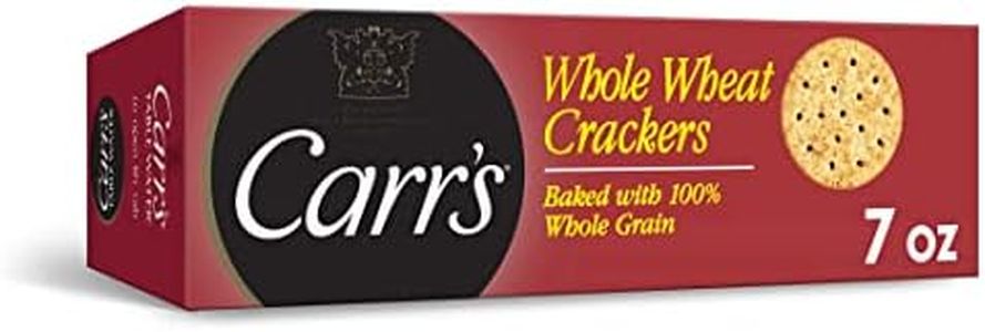 Carr's Crackers, Whole Grain Crackers, Party Snacks, Whole Wheat, 7oz Box (1 Box)