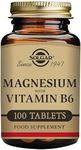 Solgar Magnesium with Vitamin B6 - Supports Energy Levels - Reduce Tiredness and Fatigue - Muscle Function - Vegan - 100 Tablets