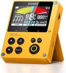 Donner Metronome Tuner, Rechargeable 3 In 1 Digital Metronome with Trainer Rhythm Mode, Tone Generator Tuners for Guitar, Bass, Violin, Ukulele, Chromatic, Piano, Wind instruments, Yellow