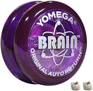 Yomega The Original Brain - Professional Yoyo for Kids and Beginners, Responsive Auto Return Yo Yo Best for String Tricks + Extra 2 Strings & 3 Month Warranty (Purple)